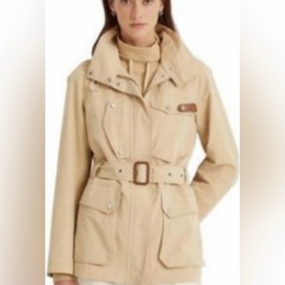 Lauren Ralph Lauren Water-Repellent Field Jacket Beige Khaki - Picture 1 of 5